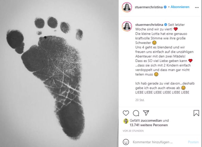 Christina Stürmer verkündet die frohe Baby-Botschaft. christina stürmer