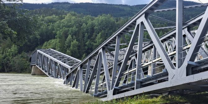 norwegen Eisenbahnbrücke