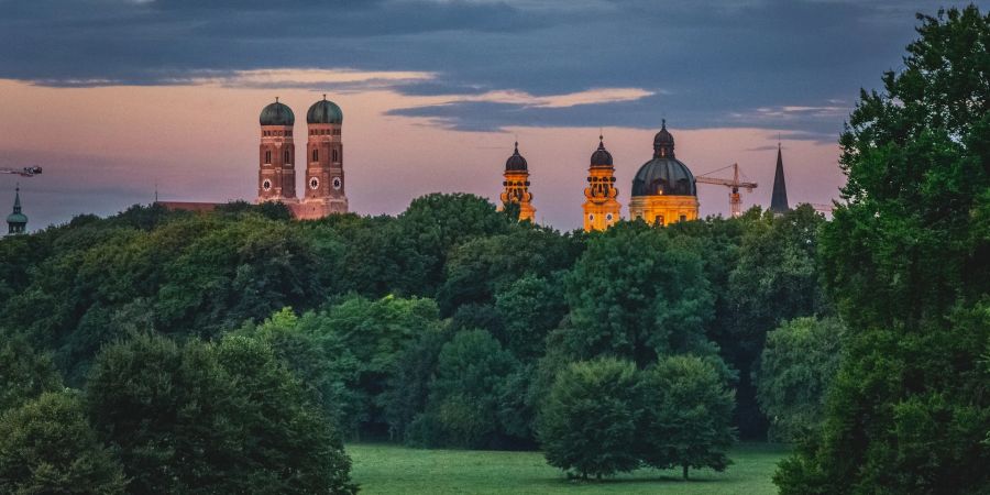 Park München Dämmerung