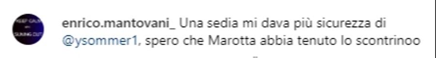 «Ein Stuhlt gibt mir mehr Sicherheit als Yann Sommer», schreibt dieser User.