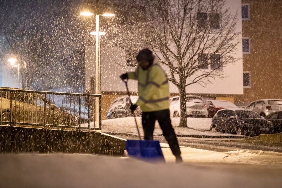Schneefall in Thüringen