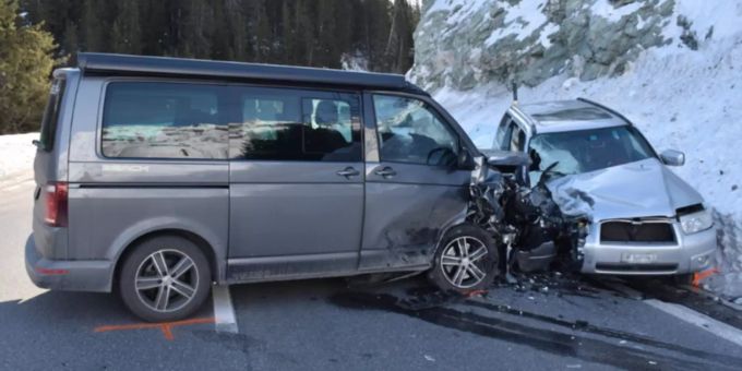 Die Unfallstelle bei Bivio GR. unfall