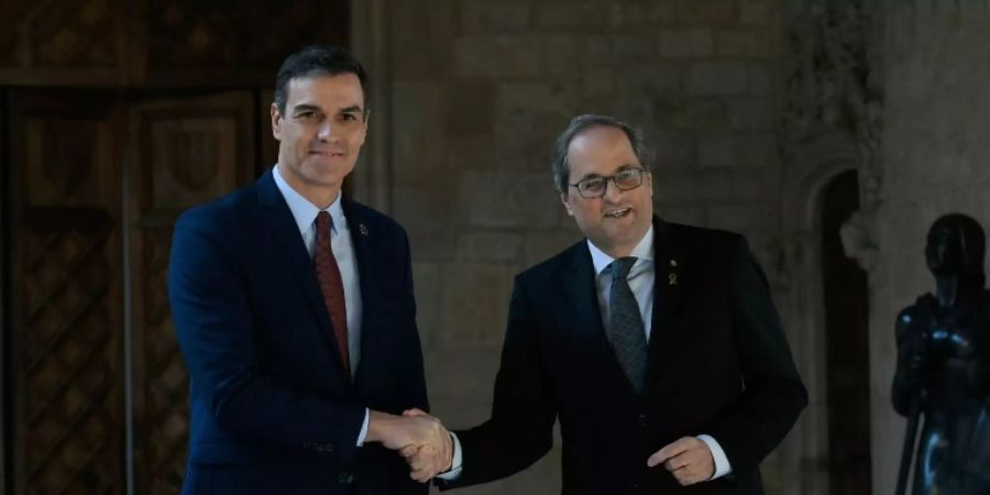 Pedro Sánchez und Quim Torra in Barcelona