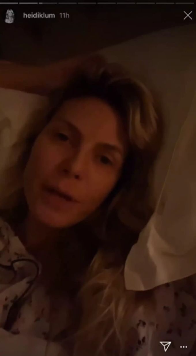 Heidi Klum lag tagelang mit Fieber im Bett. heidi klum