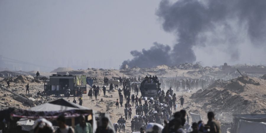 Rauch Gazastreifen Menschen