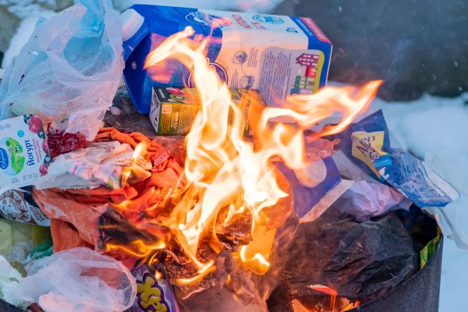Müll, Brand