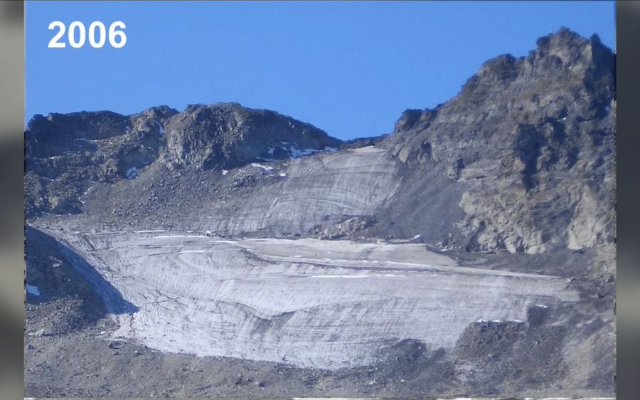Vier Jahre später ist schon ein grosser Teil weggeschmolzen.