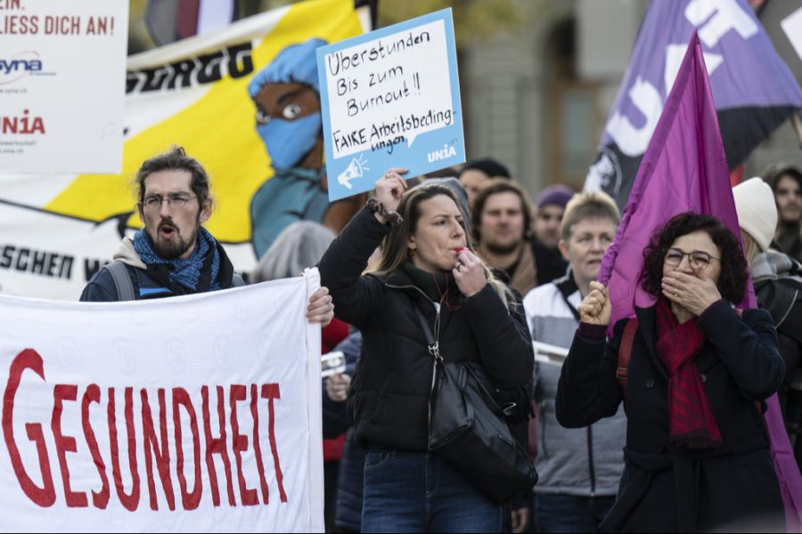 Pflegepersonal Kundgebung Bundesplatz