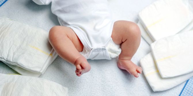 Baby Windel Handtuch Füsse