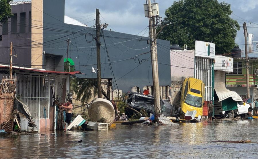 Das Unwetter richtete enormen Schaden an.