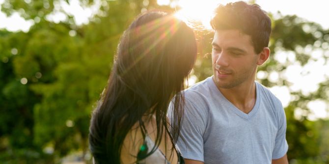 Mann und Frau, Flirt, Dating, Liebe