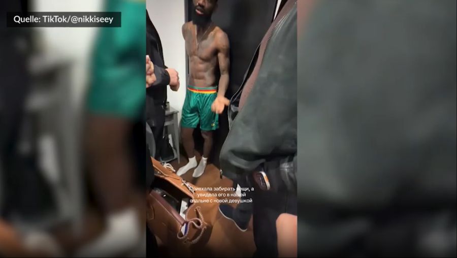 Auf frischer Tat ertappt? Ein Tiktok-Video soll Moumi Ngamaleu beim Fremdgehen zeigen.