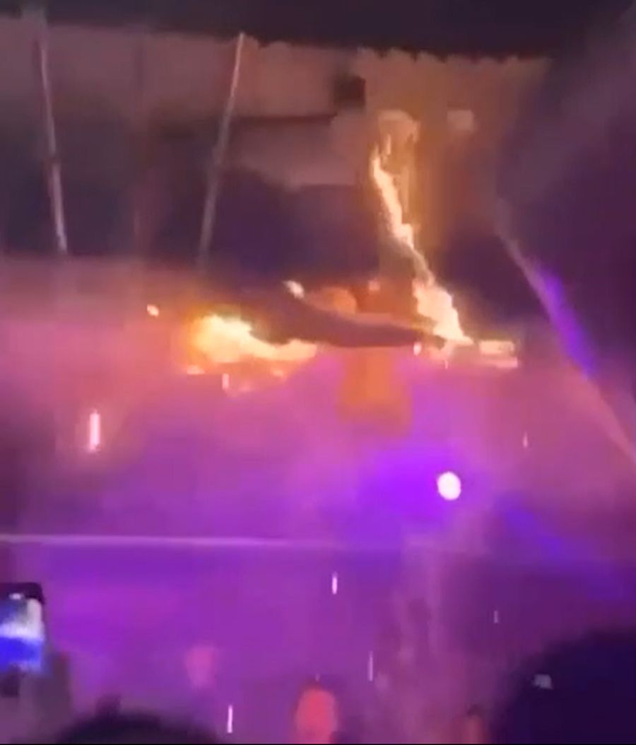 Ein Video auf X soll zeigen, wie das Feuer ausbricht.