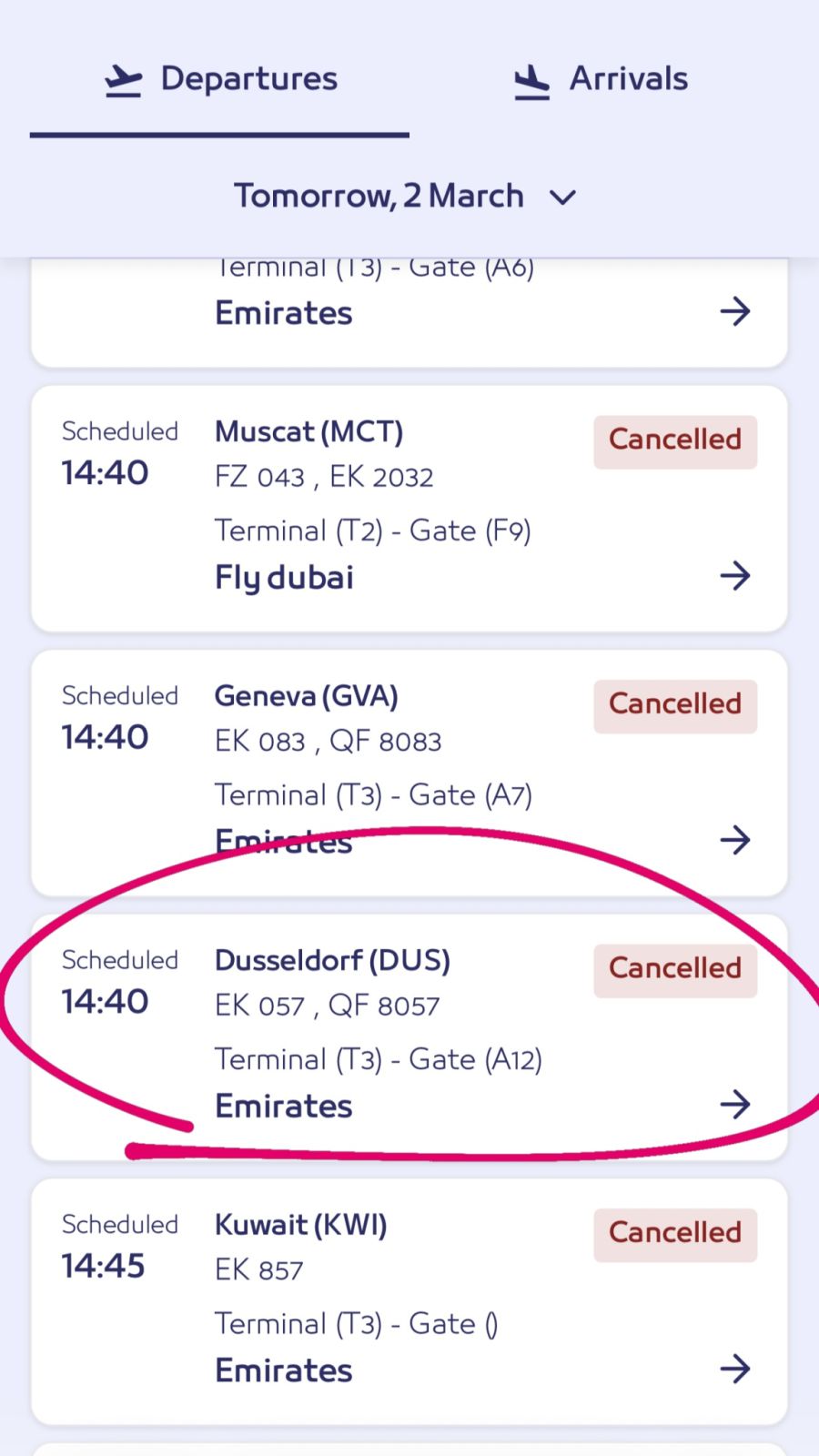Tanja Makarić will weg aus Dubai. Aber ihr Flug wurde gestrichen.