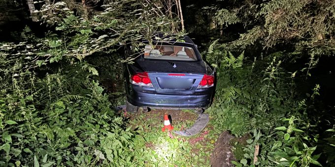Kriens LU - Besoffener Autofahrer (21) landet bei Selbstunfall im Wald
