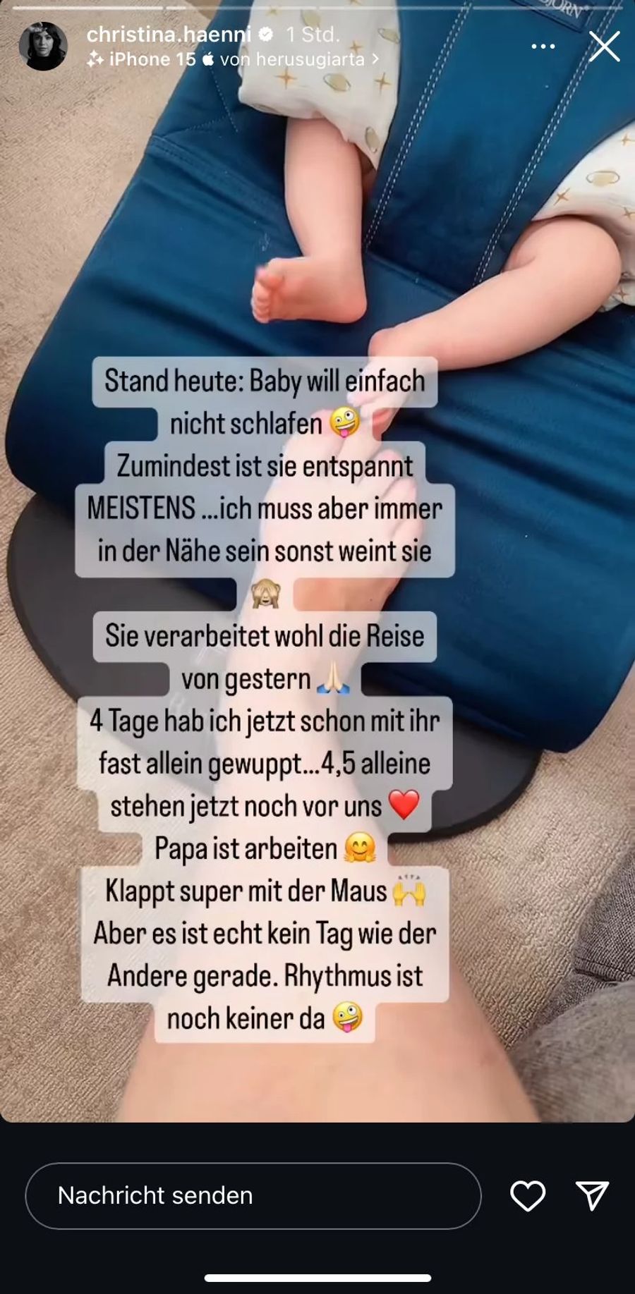 Christina Hänni hat mit ihrer Tochter keinen Rhythmus.