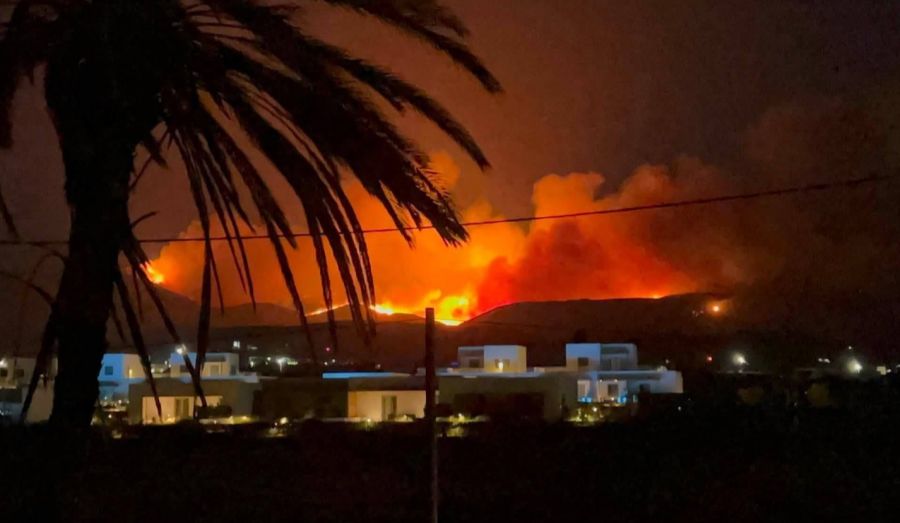 Paros Griechenland Waldbrand