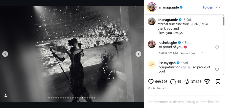 Ariana Grande geht nach dem Konzert in London in ihre Auszeit.