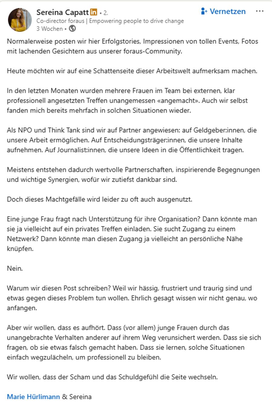 Belästigung