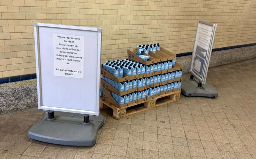 Wasser Hitze Bahnhof