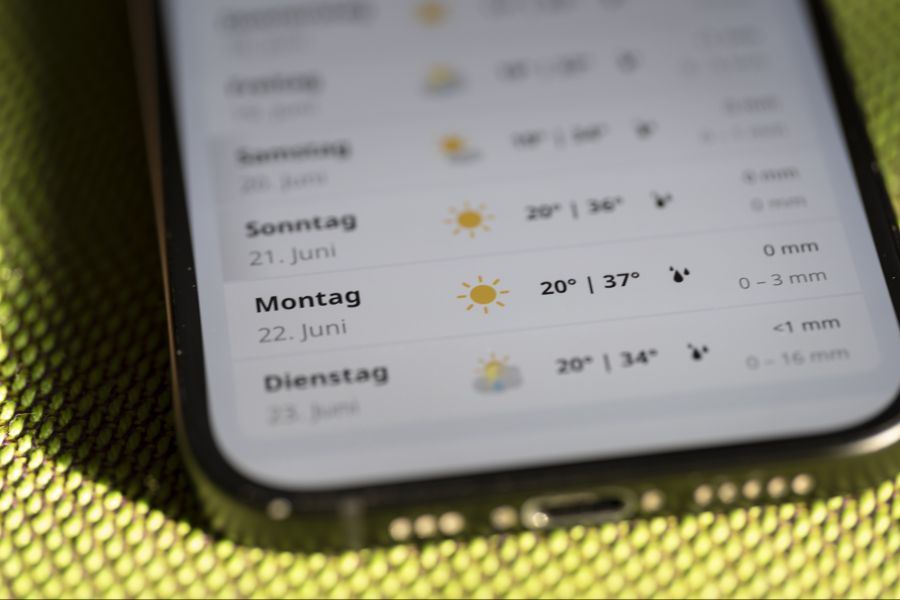 Am Montag könnte in der Schweiz der Juni-Hitzerekord gebrochen werden.