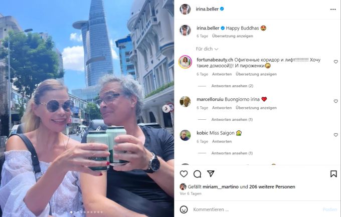Irina Beller und Thomas Dürr geniessen gerade das leichte Leben. Irina Beller Thomas Dürr