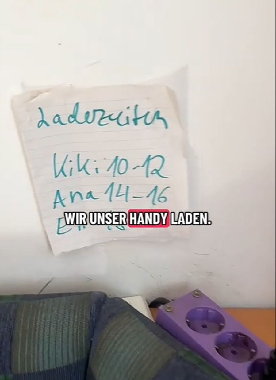 Die Handyladezeiten sind klar definiert.