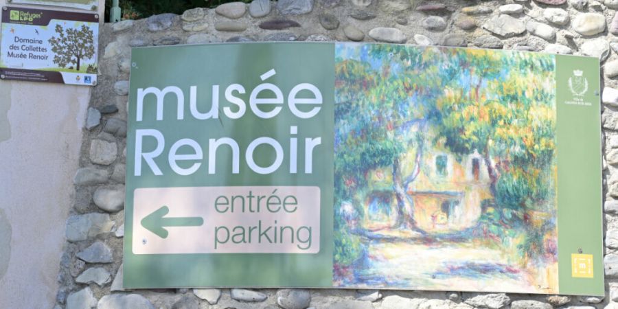 ARCHIV - Blick auf den Eingang zum Renoir-Museum in Cagnes-sur-Mer, nachdem Diebe vier wertvolle Renoir-Gemälde im Gesamtwert von neun Millionen Euro entwendet hatten. Zwei Werke ließ...