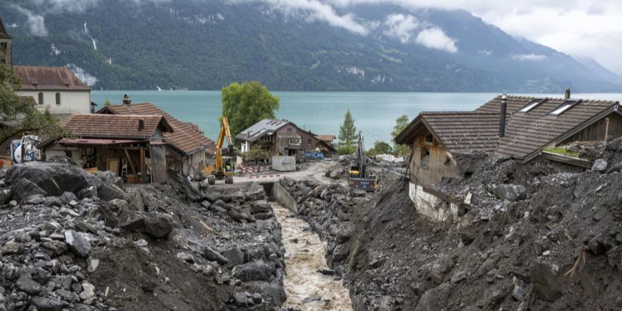 Der Brienzer Mühlebach einen Monat nach dem Unwetter.