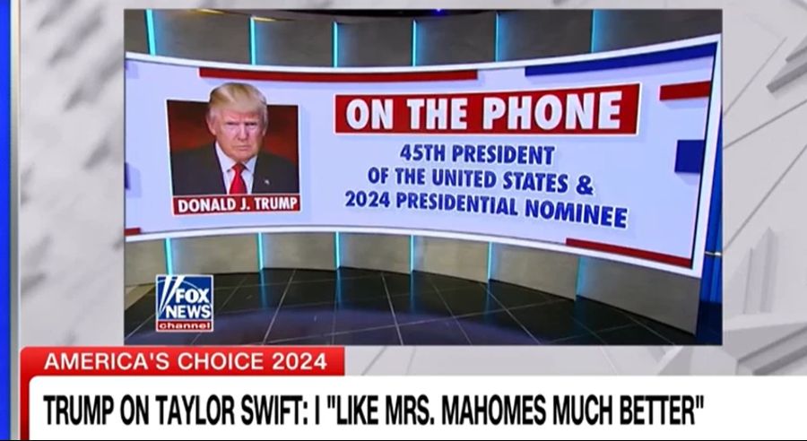 Donald Trump äusserte sich bei «Fox & Friends» zu Taylors Wahl-Entscheidung.