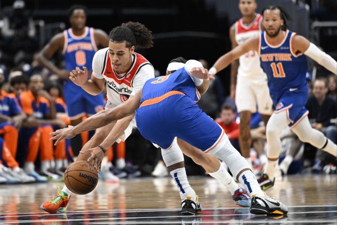 Kyshawn George im Einsatz für die Washington Wizards. NBA
