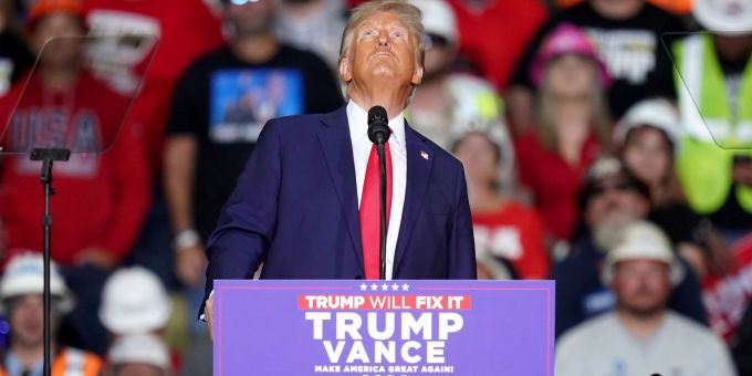 Trump setzt auf Beleidigungen. (Archivbild) us wahlen 2024