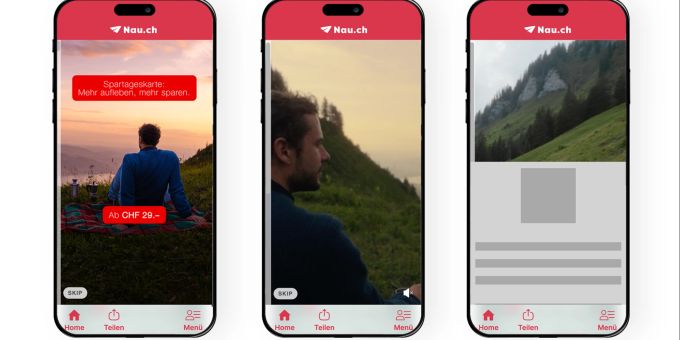 Innovativ: «Midbreak Ad» von Nau.ch. Midbreak Ad