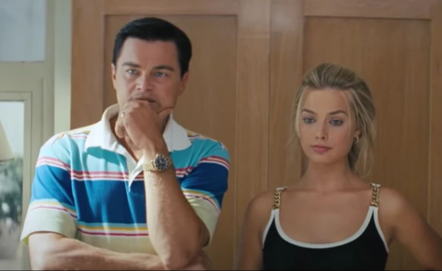 Schauspieler Leonardo DiCaprio und Margot Robbie in «Wolf of Wall Street».