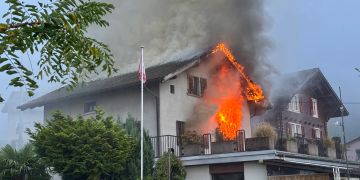 Brand eines Wohnhauses.