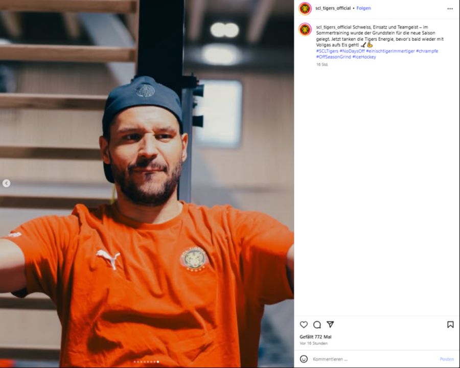 Die Langnau-Akteure schwitzen im Krafttraining.