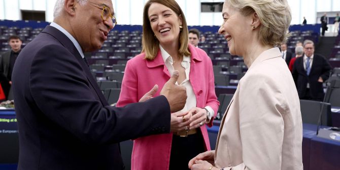 Costa, Metsola und von der Leyen