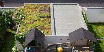 Begrünung eines Garagendachs