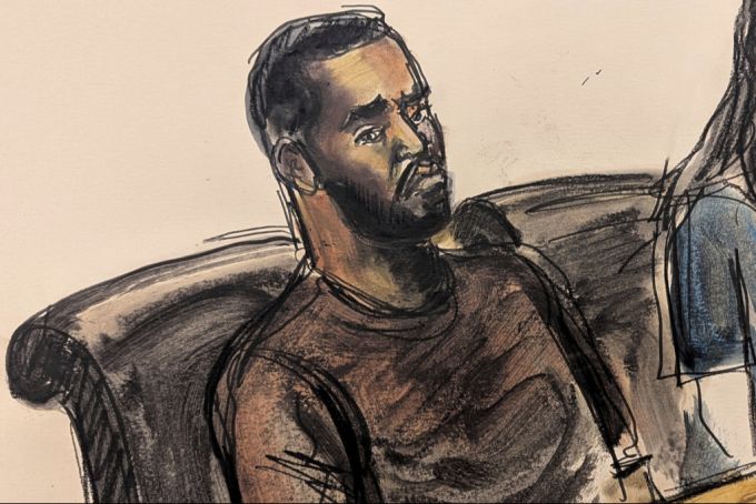 Sean Combs weist die Vorwürfe zurück. (Archivbild) Diddy Prozess Gerichtszeichnung