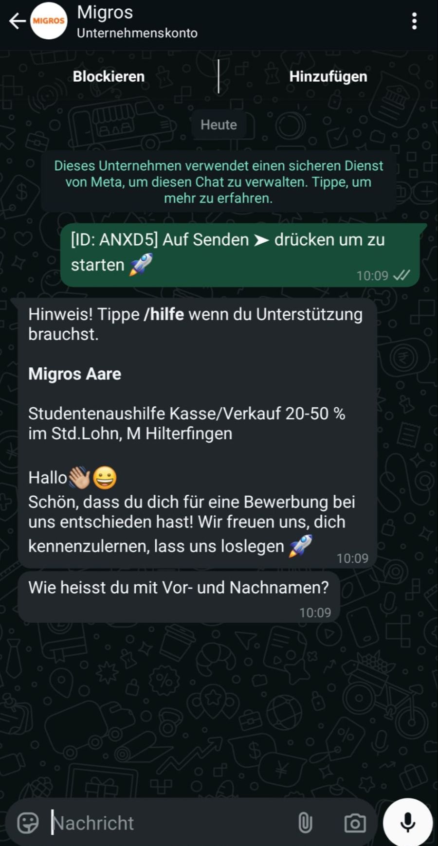 Die Whatsapp-Bewerbung erfolgt spielerisch.