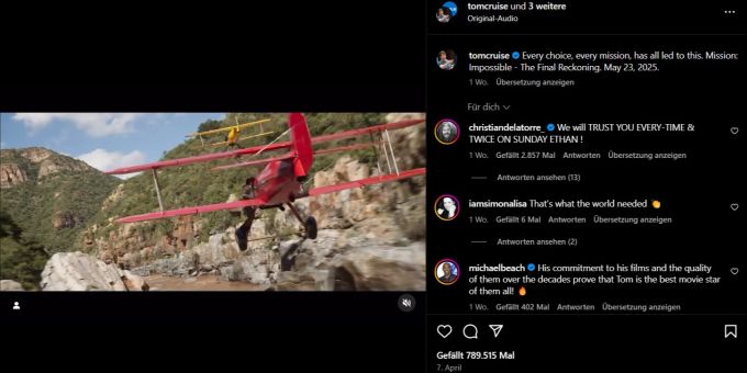 «Mission: Impossible – The Final Reckoning» verspricht Hochspannung und Stunts in Rekordtempo. mission impossible 7