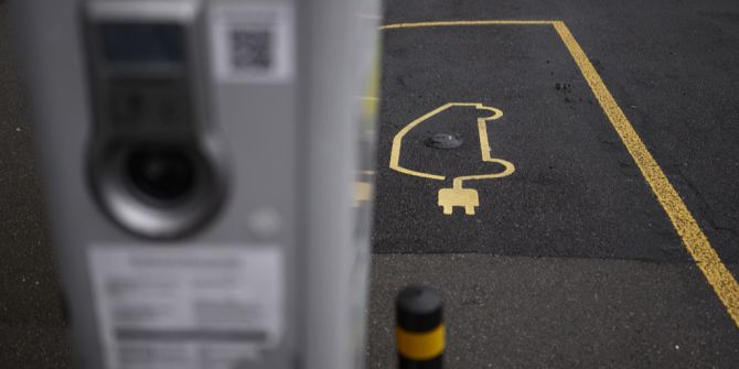 Parkplatz für E Autos