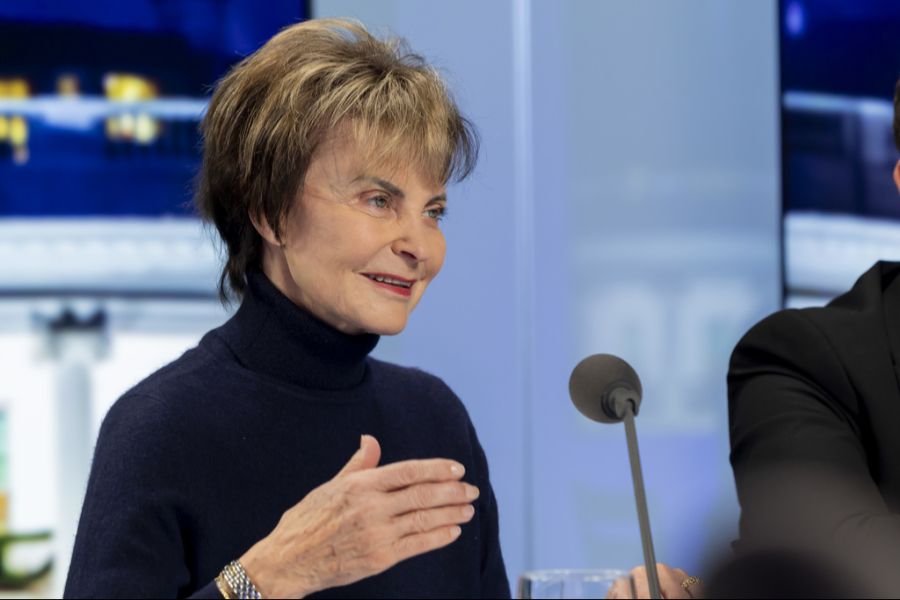 Micheline Calmy-Rey fordert, dass die Schweiz Allianzen sucht, da sie zu schwach sei für Machtpolitik.