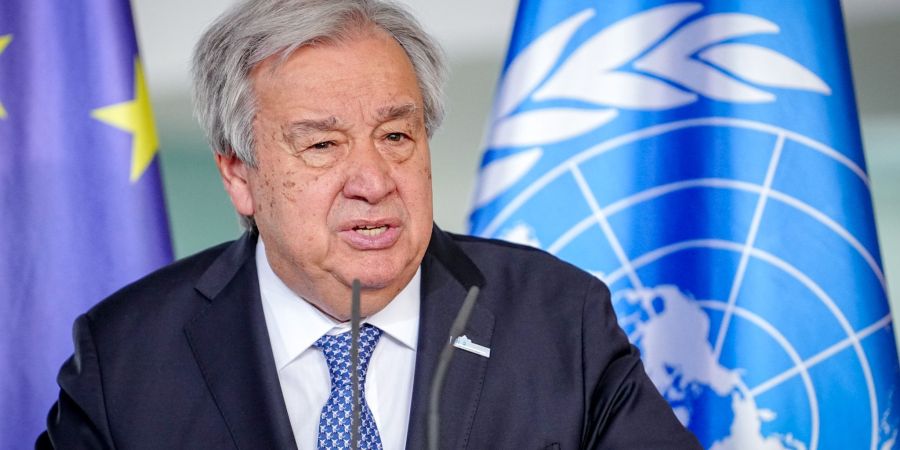UN-Generalsekretär Guterres mahnt eine sofortige Waffenruhe in Gaza an. (Archivbild)