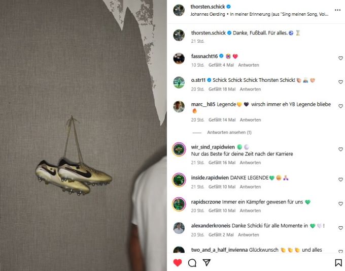 Thorsten Schick hängt die Fussballschuhe an den Nagel. YB