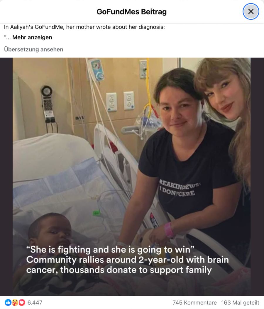 Taylor Swift und Krebspatientin
