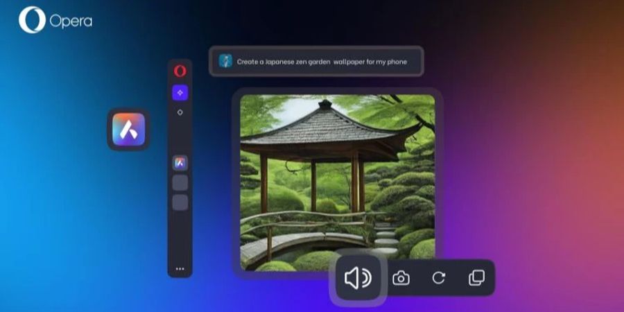 Übersicht Browser Opera mit KI Gemini Funktion