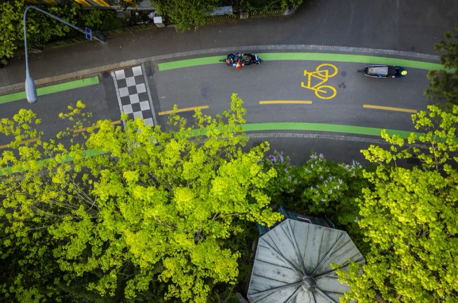 Laut dem Pro Velo Kanton Zürich hat diese aber kaum Chancen. (Bild von der Mühlebachstrasse)