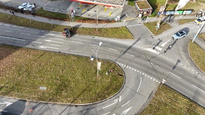 Bei dem Unfall entstand Sachschaden. Unfall