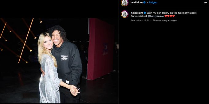 Heidi Klum lädt Sohn Henry aufs Set von «GNTM» ein. gntm 2025